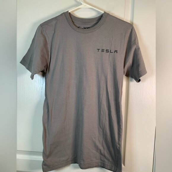 Tesla Gray Graphic Shirt Size Xs Euc #2773